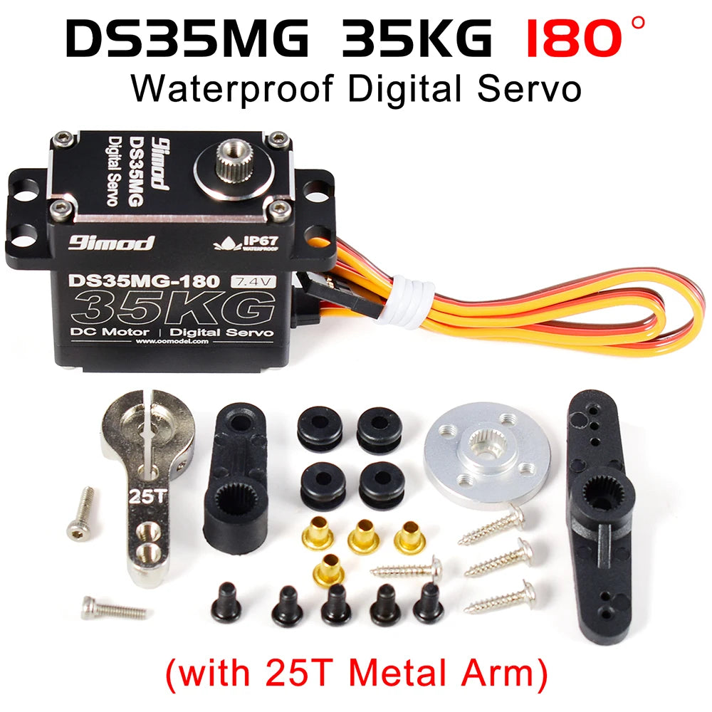 9imod DS35MG 35kg Waterpoof Servo 180°/270° Full Aluminum Case Stainless Steel Gear High Torque for 1/6 1/8 1/10 1/12 RC Car DIY