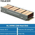TEUCER M.2 NVME SSD High Performance Heatsink, Copper Fins with Aluminum Frame Passive Heat Sinks with Thermal Pad