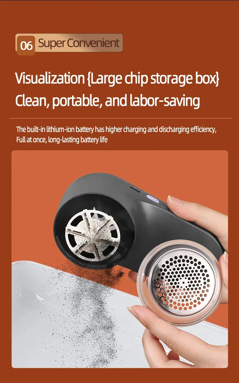 HOMEFISH LED Digital Electric Lint Remover USB Rechargeable Fabric Shaver for Sweater Clothing Pellet Fluff Remover Dropshipping