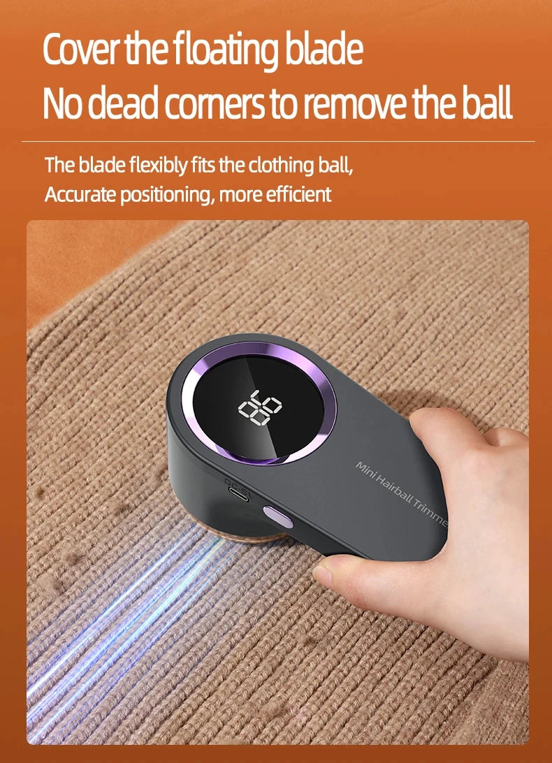 HOMEFISH LED Digital Electric Lint Remover USB Rechargeable Fabric Shaver for Sweater Clothing Pellet Fluff Remover Dropshipping