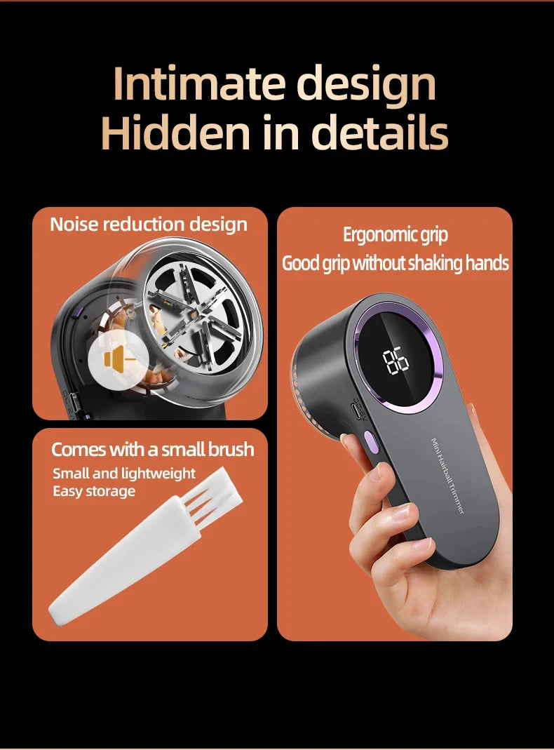 HOMEFISH LED Digital Electric Lint Remover USB Rechargeable Fabric Shaver for Sweater Clothing Pellet Fluff Remover Dropshipping
