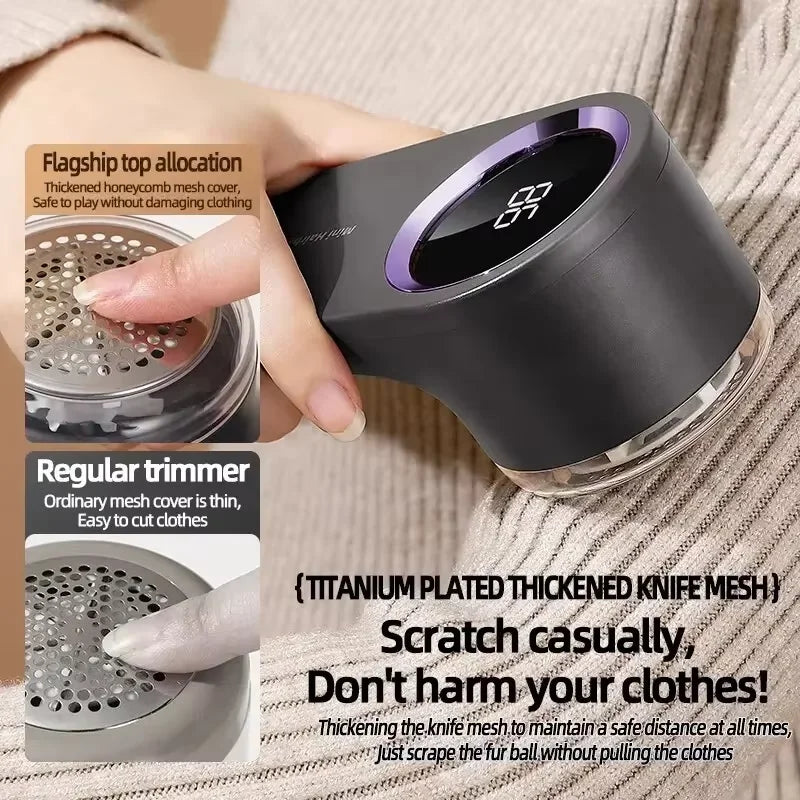 HOMEFISH LED Digital Electric Lint Remover USB Rechargeable Fabric Shaver for Sweater Clothing Pellet Fluff Remover Dropshipping