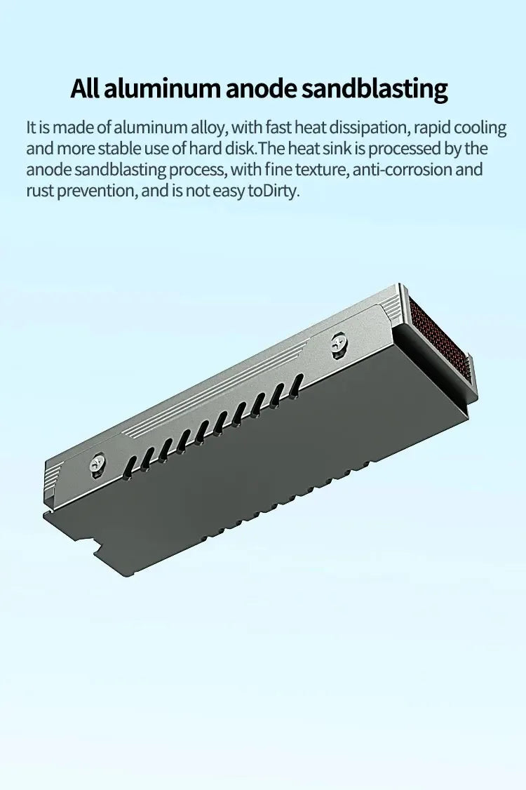 TEUCER M.2 NVME SSD High Performance Heatsink, Copper Fins with Aluminum Frame Passive Heat Sinks with Thermal Pad