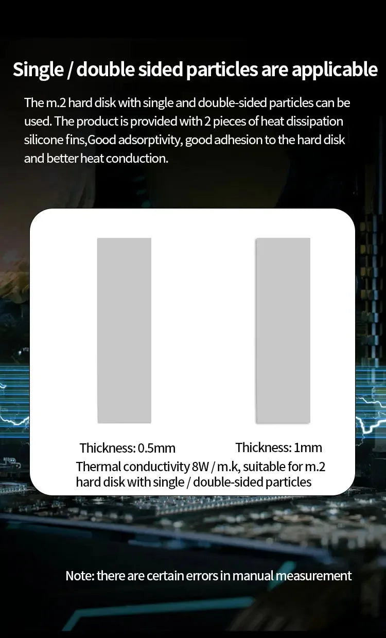 TEUCER M.2 NVME SSD High Performance Heatsink, Copper Fins with Aluminum Frame Passive Heat Sinks with Thermal Pad