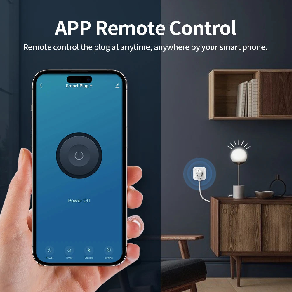 TNCE Tuya Wifi/Zigbee3.0 Smart Socket EU Plug 16/20A Power Monitor Remote Control Smart Life APP Remote Control Alexa