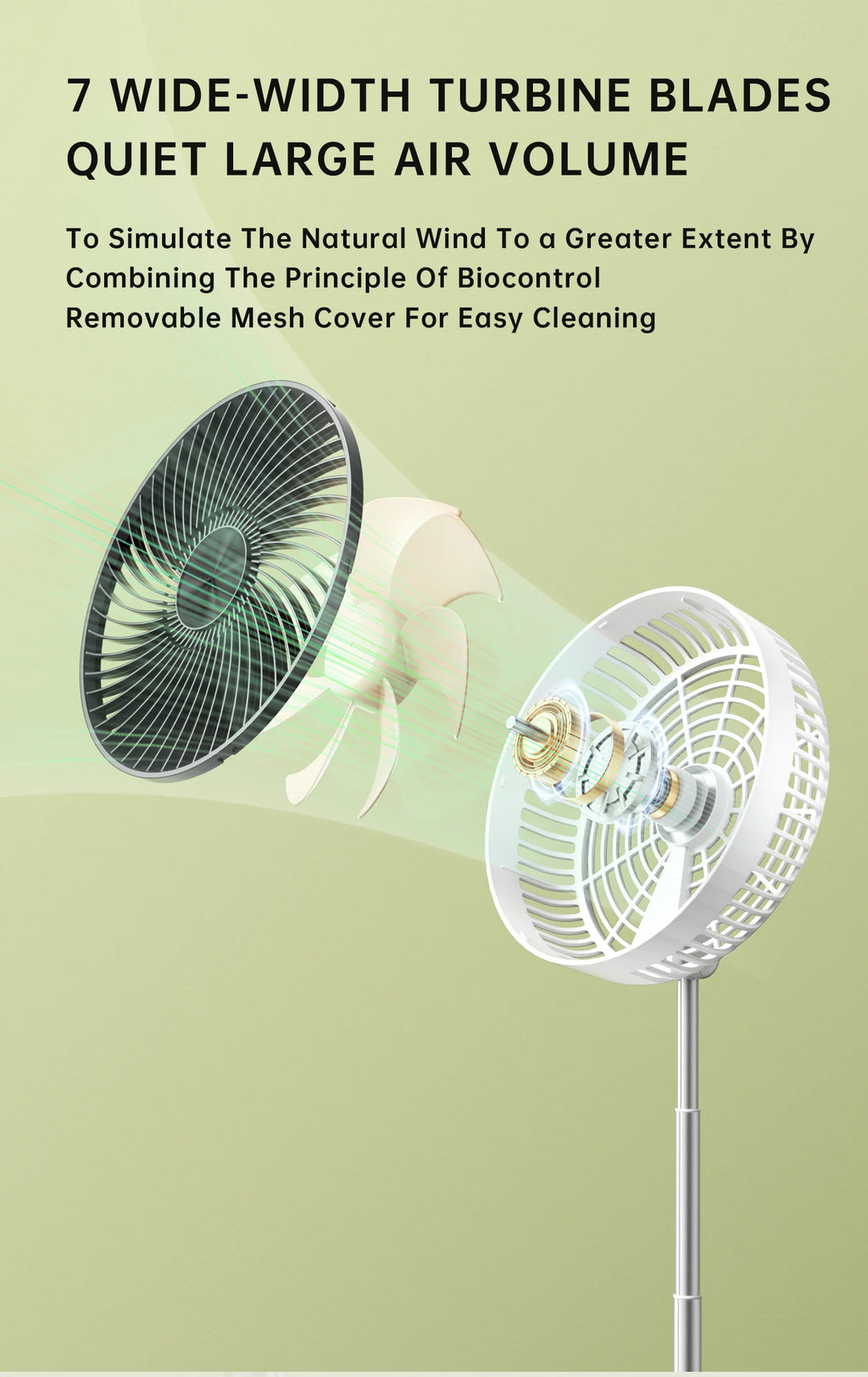 Remote control retractable folding vertical fan USB outdoor camping convenient fan 180 °+90 ° shaking 8-inch desktop fan