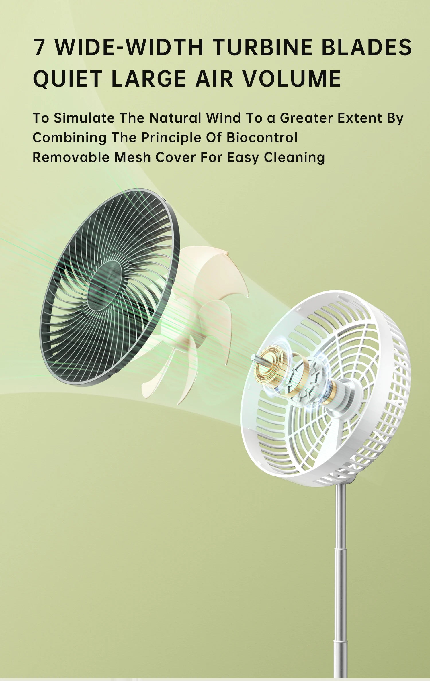 Remote control retractable folding vertical fan USB outdoor camping convenient fan 180 °+90 ° shaking 8-inch desktop fan