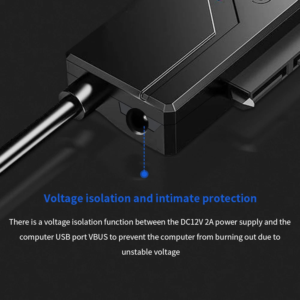 TISHRIC USB Sata Cable USB 3.0 To 22Pin Sata Adapter Support 3.5 2.5 Inch External HDD SSD Hard Drive External Hard Disk Reader