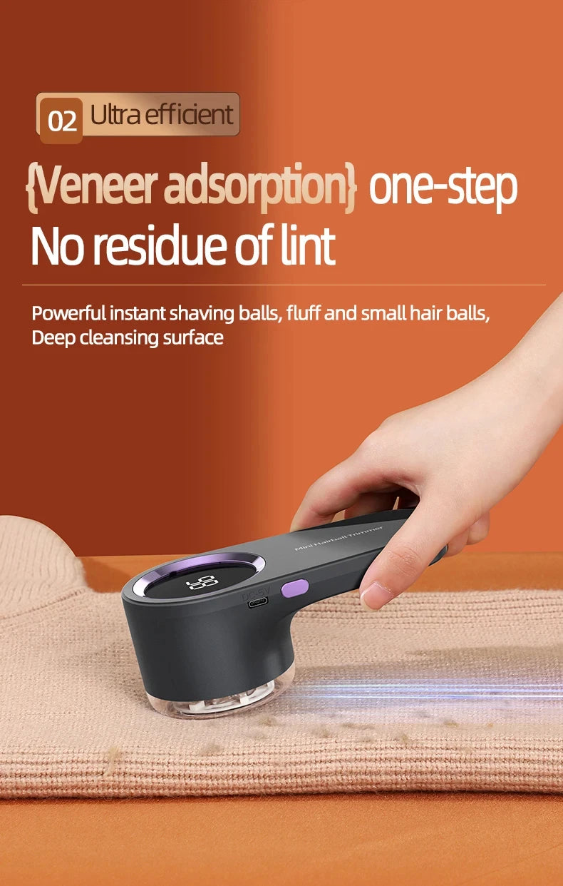 HOMEFISH LED Digital Electric Lint Remover USB Rechargeable Fabric Shaver for Sweater Clothing Pellet Fluff Remover Dropshipping
