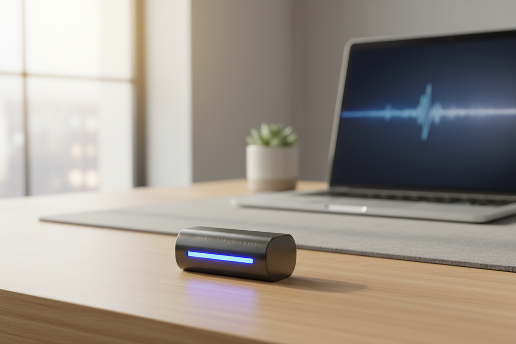 Mini Fidget Slider Toy in modern workspace setting